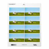 Golf bruiloft met bruid- en bruinadres etiket (Full Sheet)