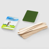 Golf bruiloft op golfbaan bruid en Groom gift Handwaaier (Niet-gemonteerd)