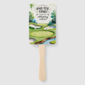Golf bruiloft thema handwaaier (Achterkant)