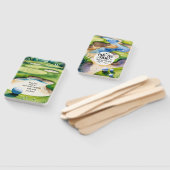 Golf bruiloft thema handwaaier (Niet-gemonteerd)
