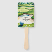 Golf bruiloft thema handwaaier (Voorkant)