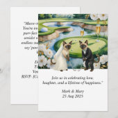 Golf bruiloft thema voor Cat Lovers Kaart (Voorkant / Achterkant)