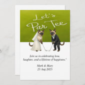 Golf bruiloft thema voor Cat Lovers Kaart (Voorkant / Achterkant)