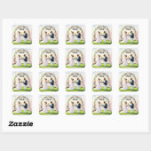 Golf bruiloft thema voor Cat Lovers Vierkante Sticker (Vel)