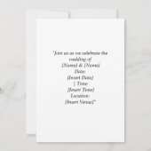 Golf bruiloft thema waterverf kaart (Achterkant)