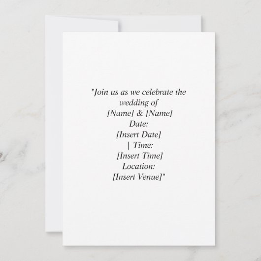 Golf bruiloft thema waterverf kaart (Achterkant)