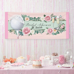 Golf Bruiloftsfeest met golfbal voor Bruid Golfer Spandoek