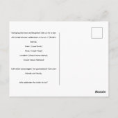 Golf Bruiloftsfeest met golfkar voor Bruid Golfer Briefkaart (Achterkant)