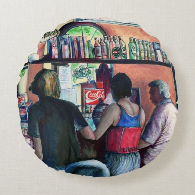 Golf Bufe, Boedapest Rond Kussen (Voorkant)