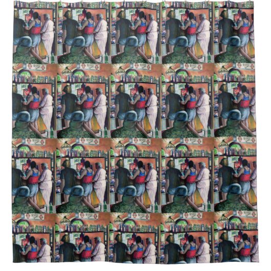 Golf Buffe, Boedapest Douchegordijn (Voorkant)