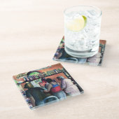 Golf Buffe, Boedapest Glazen Onderzetter (Schuin)