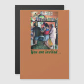 Golf Buffe, Boedapest Magnetische Uitnodiging (Voorkant / Achterkant)