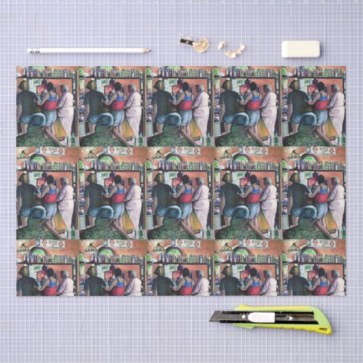 Golf Buffe, Boedapest Tissuepapier (Craft)