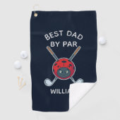 Golf Bug Best Dad by Par Fathers Day Persoonlijk Golfhanddoek (Insitu)