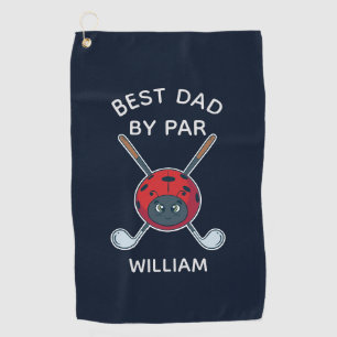 Golf Bug Best Dad by Par Fathers Day Persoonlijk Golfhanddoek