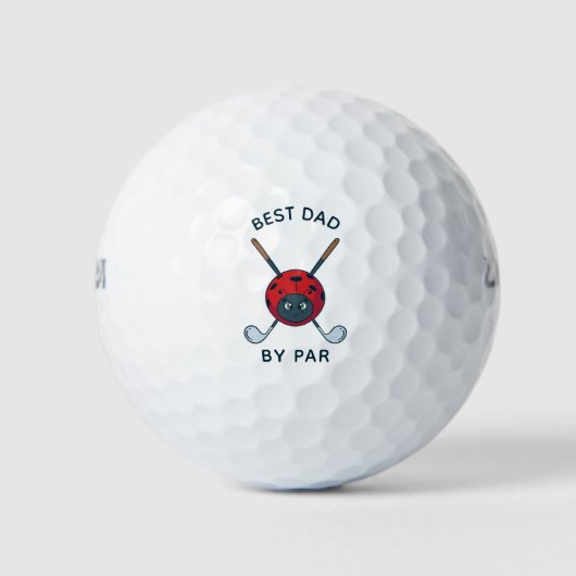 Golf Bug Beste Papa Door Par Vaderdag Maatwerk Golfballen (Voorkant)