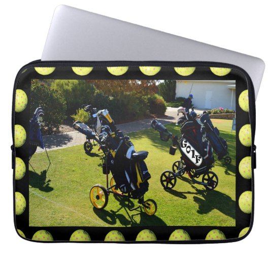Golf Buggies Ready for Golf, Laptop Sleeve (Voorkant)