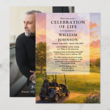Golf Buggy-herdenkingsdienst Funeral-foto
