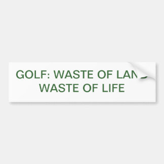 GOLF BUMPERSTICKER