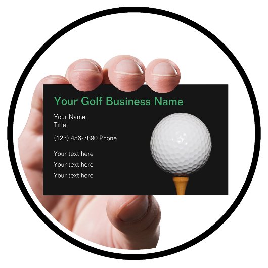 Golf Business Eenvoudig golfbal thema Visitekaartje