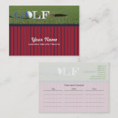 Golf - Business-, Schedule Card Visitekaartje (Voorkant / Achterkant)