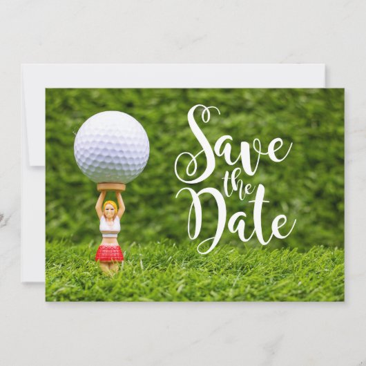 Golf caddy Save the Date Kaart (Voorkant)