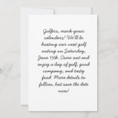 Golf caddy Save the Date Kaart (Achterkant)