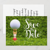 Golf caddy Save the Date Kaart (Voorkant / Achterkant)