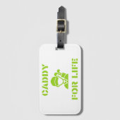 Golf Caddy voor het Leven Quote Lime Groen Bagagelabel (Voorkant (verticaal))