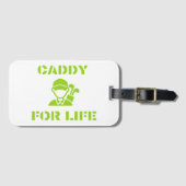 Golf Caddy voor het Leven Quote Lime Groen Bagagelabel (Voorkant (horizontaal))