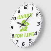 Golf Caddy voor het Leven Quote Lime Groen Grote Klok (Hoek)