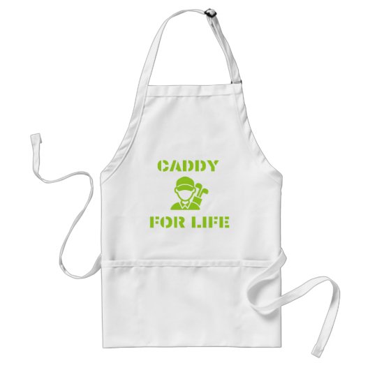 Golf Caddy voor het Leven Quote Lime Groen Standaard Schort (Voorkant)