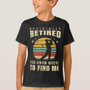 Golf Cadeau Gepensioneerd Pensioen Feest Afscheid T-shirt