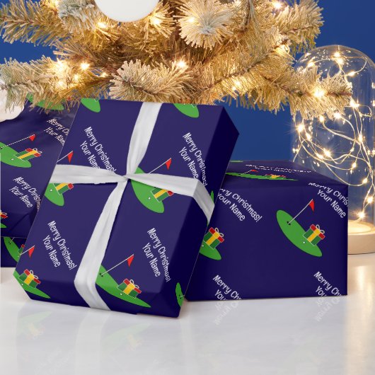 Golf cadeau kerst inpakpapier (Feestdagen)