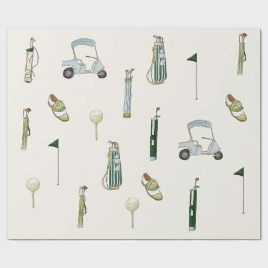 Golf Cadeaupapier (Vlak)