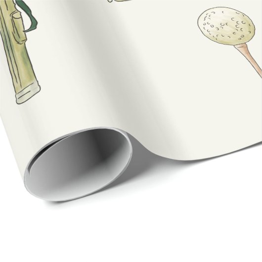 Golf Cadeaupapier (Rol Hoek)