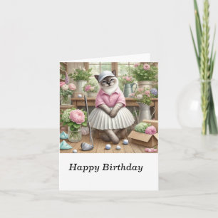 Golf cadeaus bloem Gefeliciteerd met je verjaardag Kaart