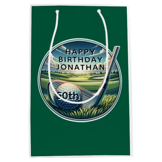 Golf cadeautassen voor alle deelnemers medium cadeauzakje (Voorkant)