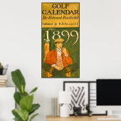 Golf Calendar Illustration 1899 Poster (Thuiskantoor)