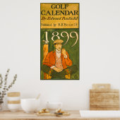 Golf Calendar Illustration 1899 Poster (Keuken)