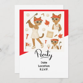 Golf Canada Day Golf Gear voor Cat Lovers Kaart