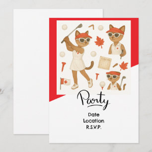 Golf Canada Day Golf Gear voor Cat Lovers Kaart
