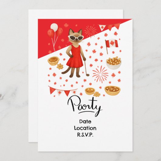 Golf Canada Day Golf Gear voor Cat Lovers Kaart (Voorkant / Achterkant)