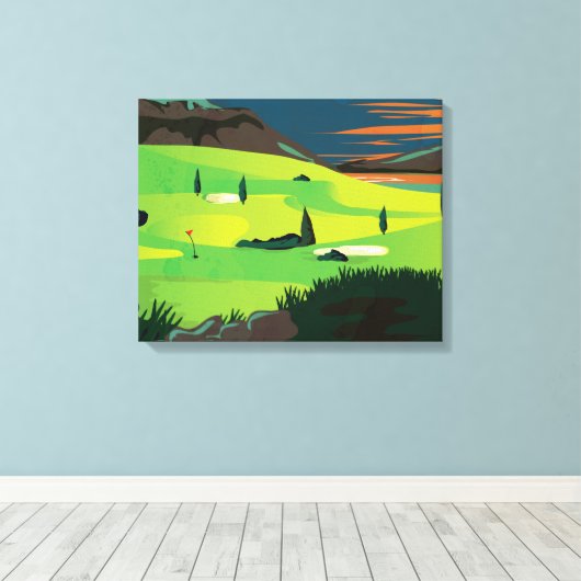 Golf Canvas Afdruk (Insitu (Houten vloer))