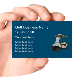 Golf Car Theme Visitekaartjes Tenmplate