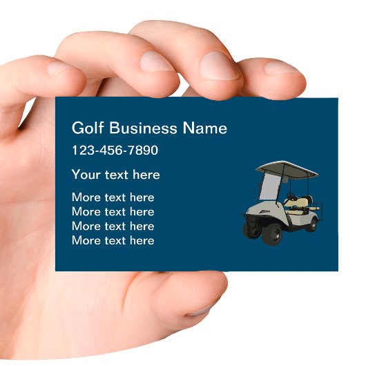 Golf Car Theme Visitekaartjes Tenmplate