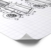  Golf Cart 1943 Patent Art - Lijnse Peper Poster (Hoek)