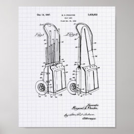  Golf Cart 1943 Patent Art - Lijnse Peper Poster