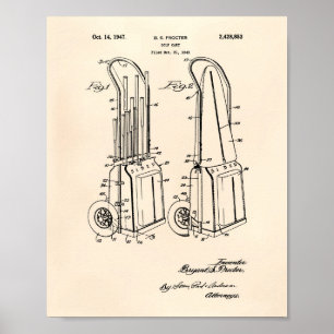 Golf Cart 1943 Patent Art - Oude poster