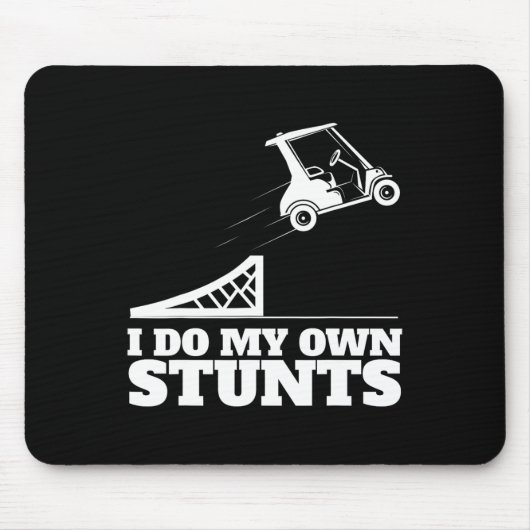 Golf Cart Accident I Do My Own Stunts Fun Present  Muismat (Voorkant)